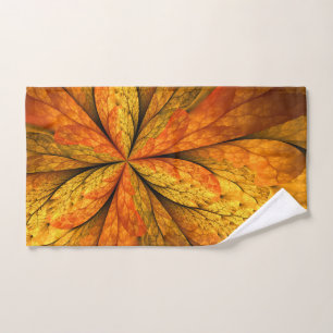 Herbstliche Pflanze, Modernes Abstraktes Fraktal Handtuch