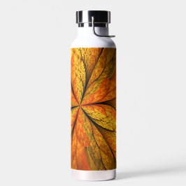 Herbstliche Pflanze, Modernes Abstraktes Fraktal Trinkflasche