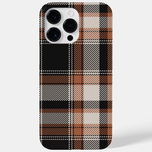 Herbstliche Plaid-Optik  Case-Mate iPhone Hülle (Rückseite)