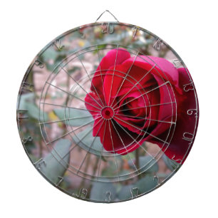 Herbstliche rote Rose Dartscheibe