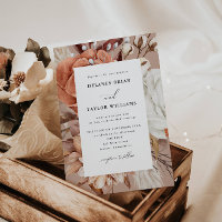 Herbstliche Rustikale Blütenhochzeit, sanfte Rose