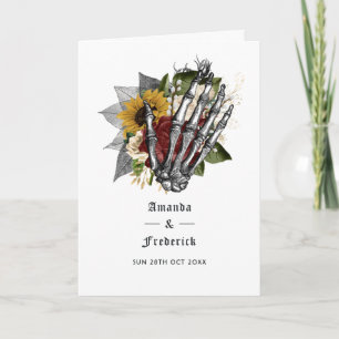 Herbstliche rustikale florale gotische Hochzeit Programm