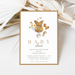 Herbstliche rustikale Vintage-Baby-Party Einladung