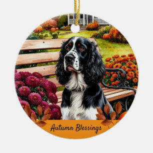 Herbstliche Segenswünsche zum Erntedankfest Keramik Ornament