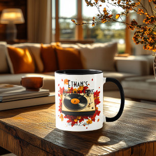 Herbstliche Spins Tasse – Cozy Vinyl & Herbst Stim