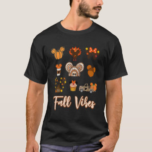 Herbstliche Stimmung Retro Vintage Leopard Kreis K T-Shirt