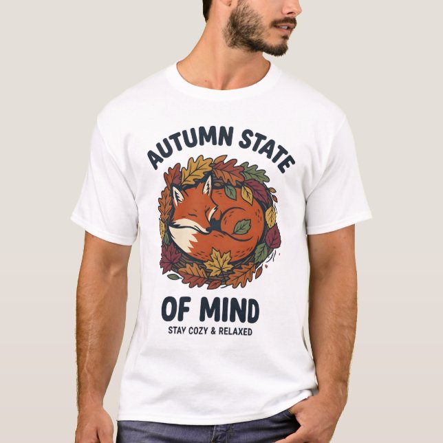 Herbstliche Stimmung Süßer Fuchs T-Shirt (Vorderseite)