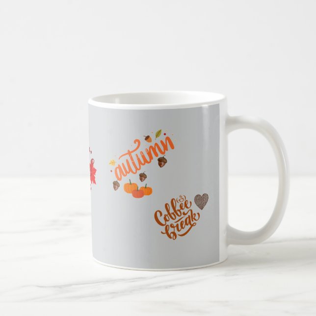 Herbstliche Tasse - Gemütliche saisonale Kaffeebes (Rechts)