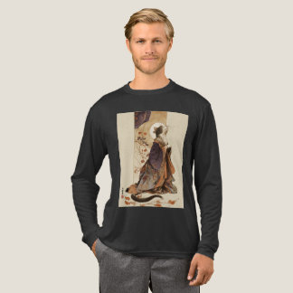 "Herbstliche Träumerei" Japanische Katze im Kimono Tri-Blend Shirt
