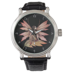 Herbstliche treibende Fee Fantasy Kunst Armbanduhr