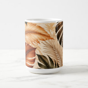 Herbstliche Tropische Monstera-Botanik-Muster Kaffeetasse