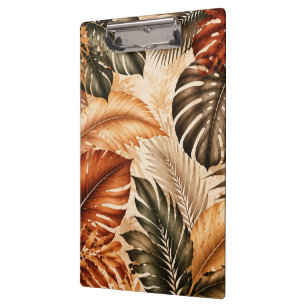 Herbstliche Tropische Monstera-Botanik-Muster Klemmbrett