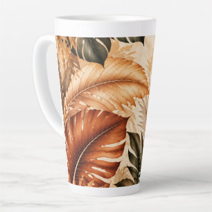 Herbstliche Tropische Monstera-Botanik-Muster Milchtasse