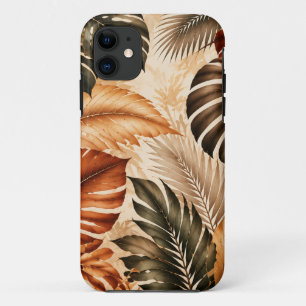 Herbstliche Tropische Monstera Botanische Muster Case-Mate iPhone Hülle