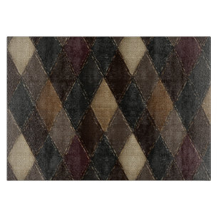 Herbstliche Vintage-Argyle Schneidebrett