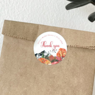 Herbstliche Waldhochzeit - Brautparty Runder Aufkleber