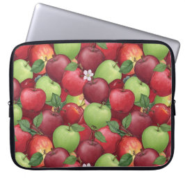 Herbstliche Wasserfarbe Apfel Muster Laptopschutzhülle