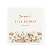 Herbstliche Wildblume Herbst Kinderdusche Napkins