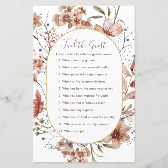 Herbstliche Wildblumen Finden (Vorderseite)