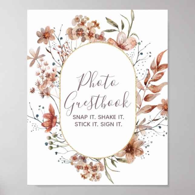 Herbstliche Wildblumen Foto Gästebuch (Vorne)