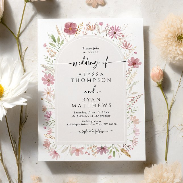 Herbstliche Wildblumen-Hochzeit Einladung (Von Creator hochgeladen)
