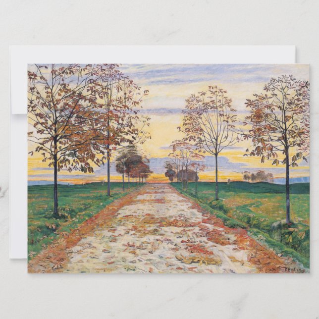 Herbstlicher Abend (von Ferdinand Hodler) Karte (Vorderseite)