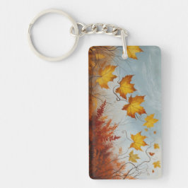 Herbstlicher Acryl Schlüsselanhänger