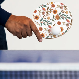 Herbstlicher Blütenflor Tischtennis Schläger