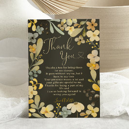 Herbstlicher Chic-Brautparty in der Liebe Dankeskarte