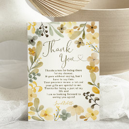 Herbstlicher Chic-Brautparty in der Liebe Dankeskarte