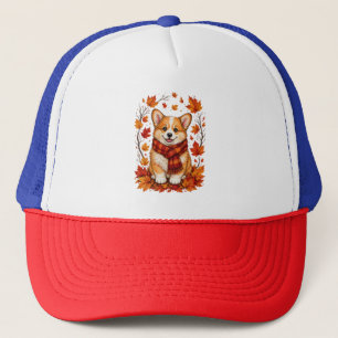 Herbstlicher Corgi-Hund Kuschelig Truckerkappe