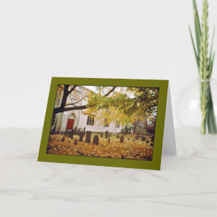 'Herbstlicher Friedhof' Blankokarte Karte