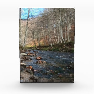 Herbstlicher Gebirgsfluss – Wilde Natur Rumänien Fotoblock