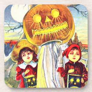 Herbstlicher Halloween-Kürbis-Geist  Untersetzer