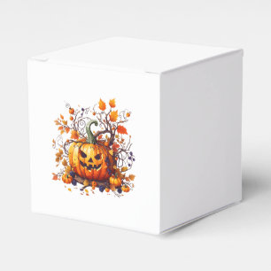 herbstlicher Halloween lustiger Kürbis Geschenkschachtel