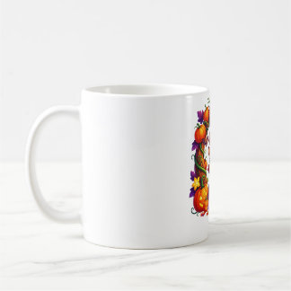 Herbstlicher Hirsch im Kürbisrahmen Kaffeetasse