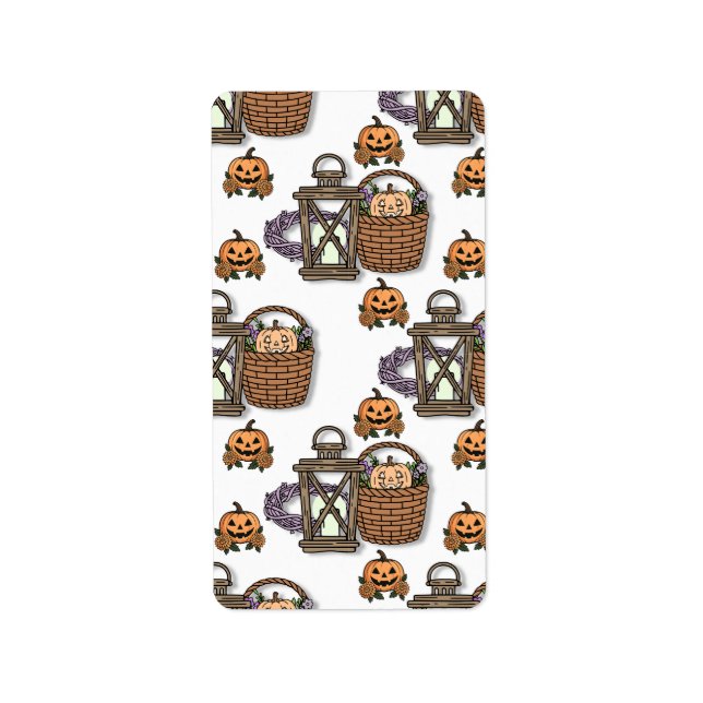 Herbstlicher Kürbiszauber Adressaufkleber (Vorne)