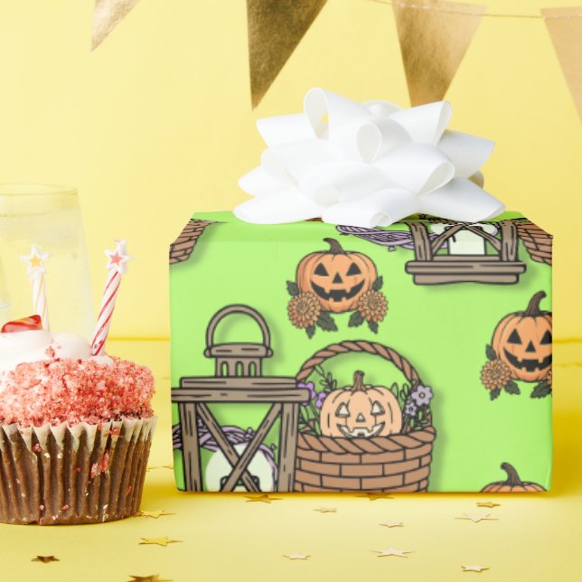Herbstlicher Kürbiszauber Geschenkpapier (Geburtstagsparty)