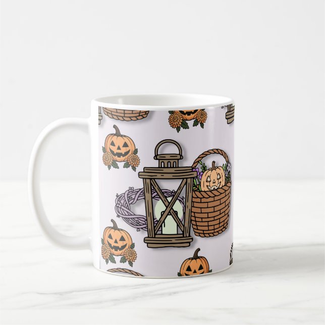 Herbstlicher Kürbiszauber Kaffeetasse (Links)