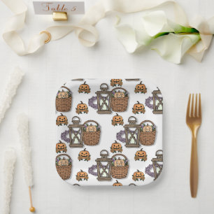 Herbstlicher Kürbiszauber Pappteller