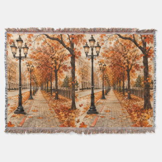 Herbstlicher Vintage-Parkspaziergang Decke