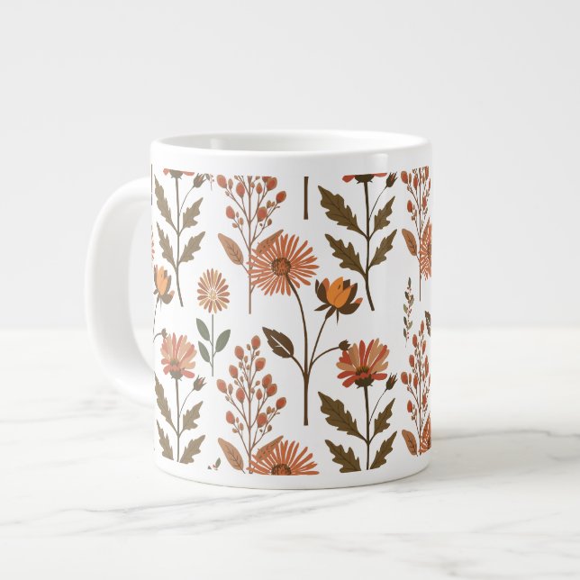 Herbstliches Blumenarrangement Jumbo-Tasse (Vorderseite Links)