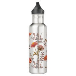 Herbstliches Blütenmosaik Edelstahlflasche