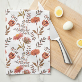 Herbstliches Blütenmosaik Geschirrtuch