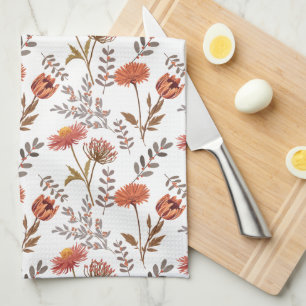 Herbstliches Blütenmosaik Geschirrtuch