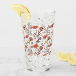 Herbstliches Blütenmosaik Glas