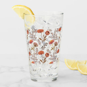 Herbstliches Blütenmosaik Glas