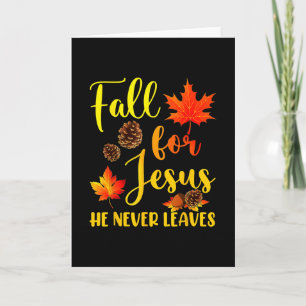 Herbstliches christliches Erntedankfest Für Jesus Karte