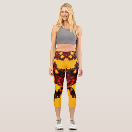 Herbstliches Herz Capri Leggings