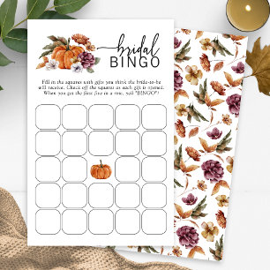 Herbstliches Hochzeits-Bingo-Spiel